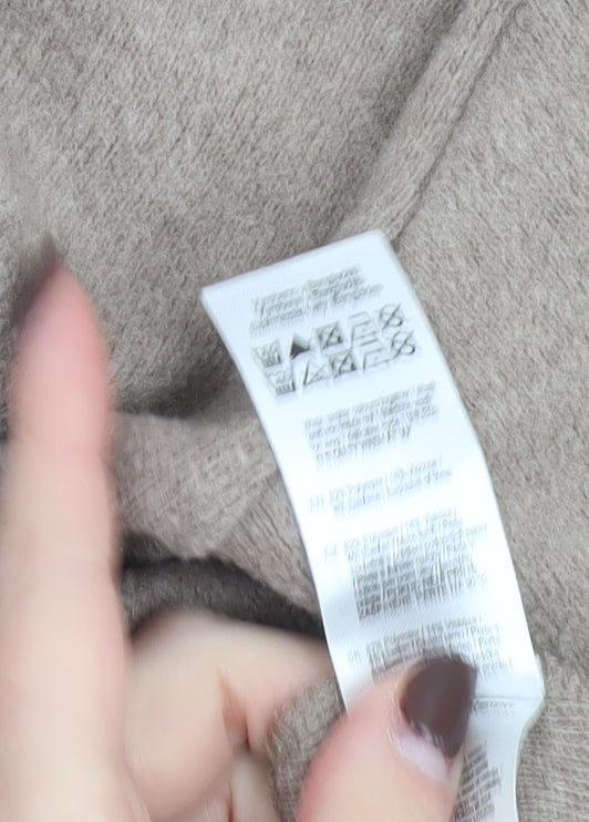 F&F Women’s Beige Crew Neck Long Sleeve Knit Jumper Size L