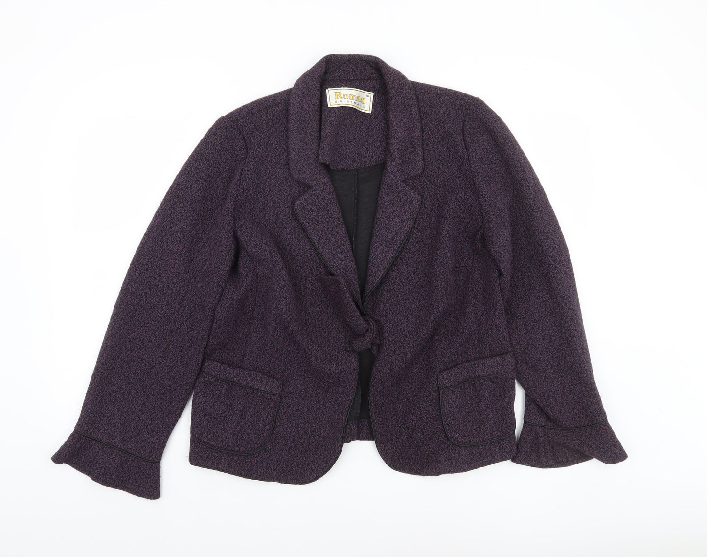 Womens UK Size 16 Roman Originals Purple Basic Jacket