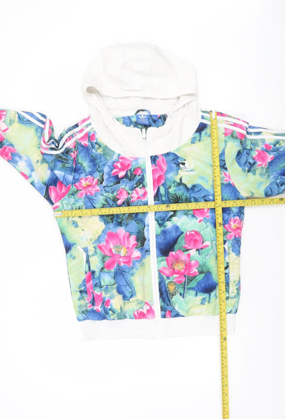 Adidas Women Multicoloured Floral Full Zip Hoodie XXXL