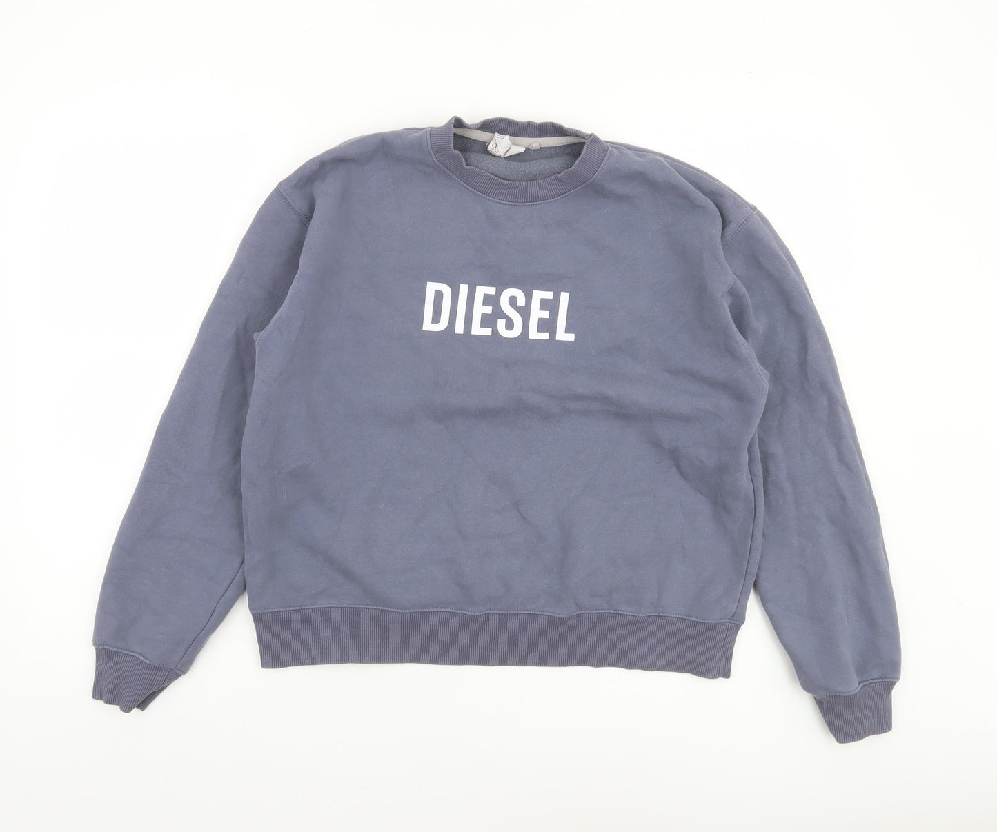 Womens UK Size S Diesel Blue Pullover Sweatshirt