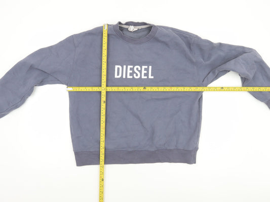 Womens UK Size S Diesel Blue Pullover Sweatshirt