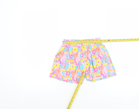 Dunnes Stores Girls Multicoloured 4-5 Years Cotton Poplin Elastic Waist Shorts