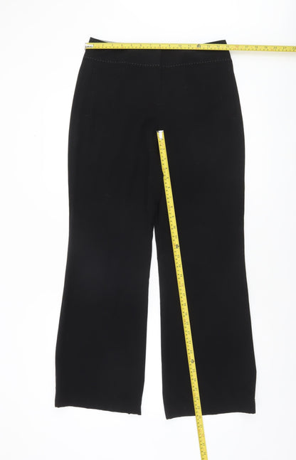 Next Women Black Size 8 Regular Straight Leg Dress Pants