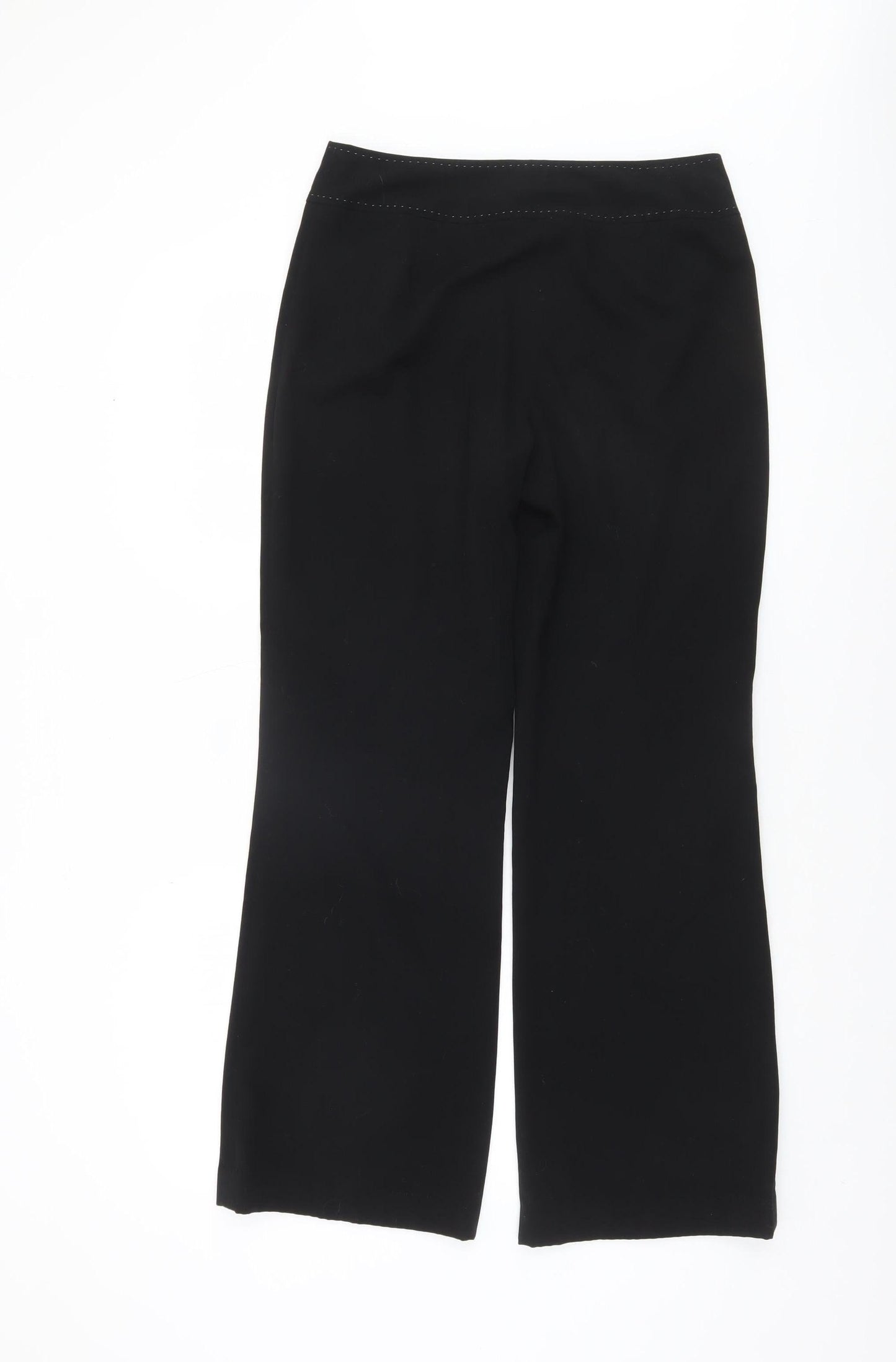 Next Women Black Size 8 Regular Straight Leg Dress Pants