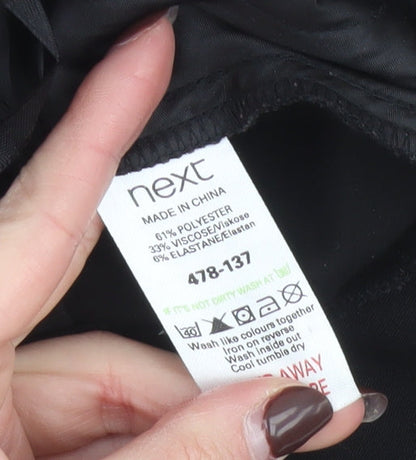 Next Women Black Size 8 Regular Straight Leg Dress Pants
