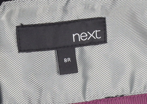 Next Women Black Size 8 Regular Straight Leg Dress Pants