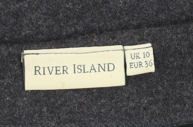 Womens UK Size 10 River Island Grey Cardigan Jumper