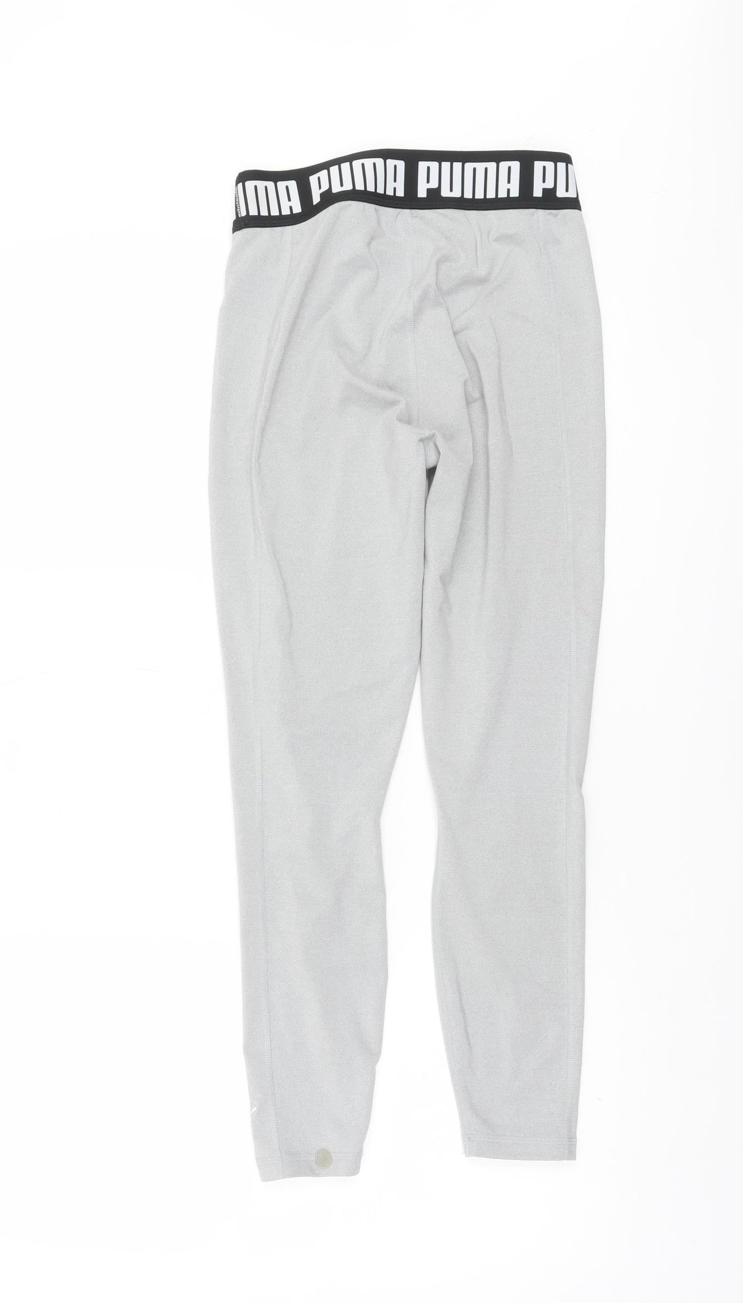 Puma Women's Grey Small Leggings with Elastic Waistband