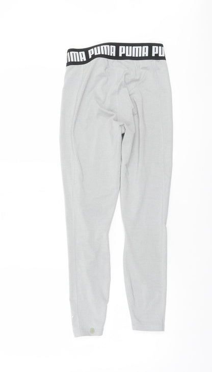Puma Women's Grey Small Leggings with Elastic Waistband