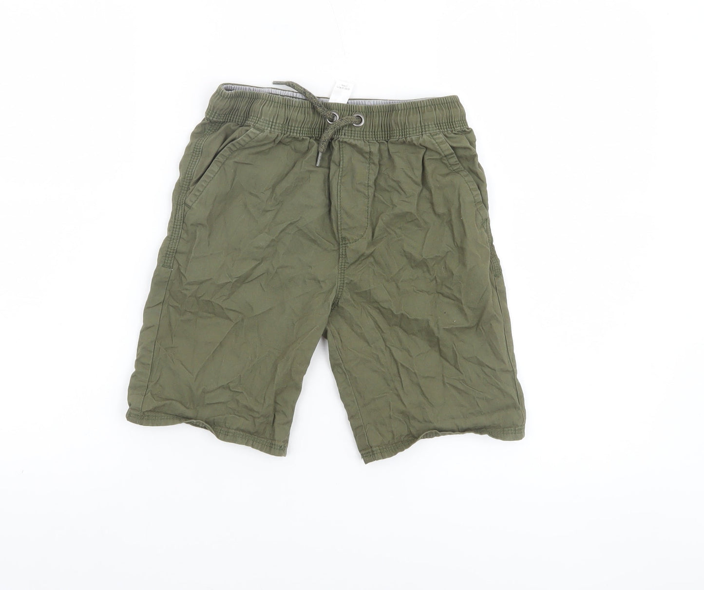 George Boys Green Cargo Shorts 9-10 Years Regular Fit Drawstring Waist