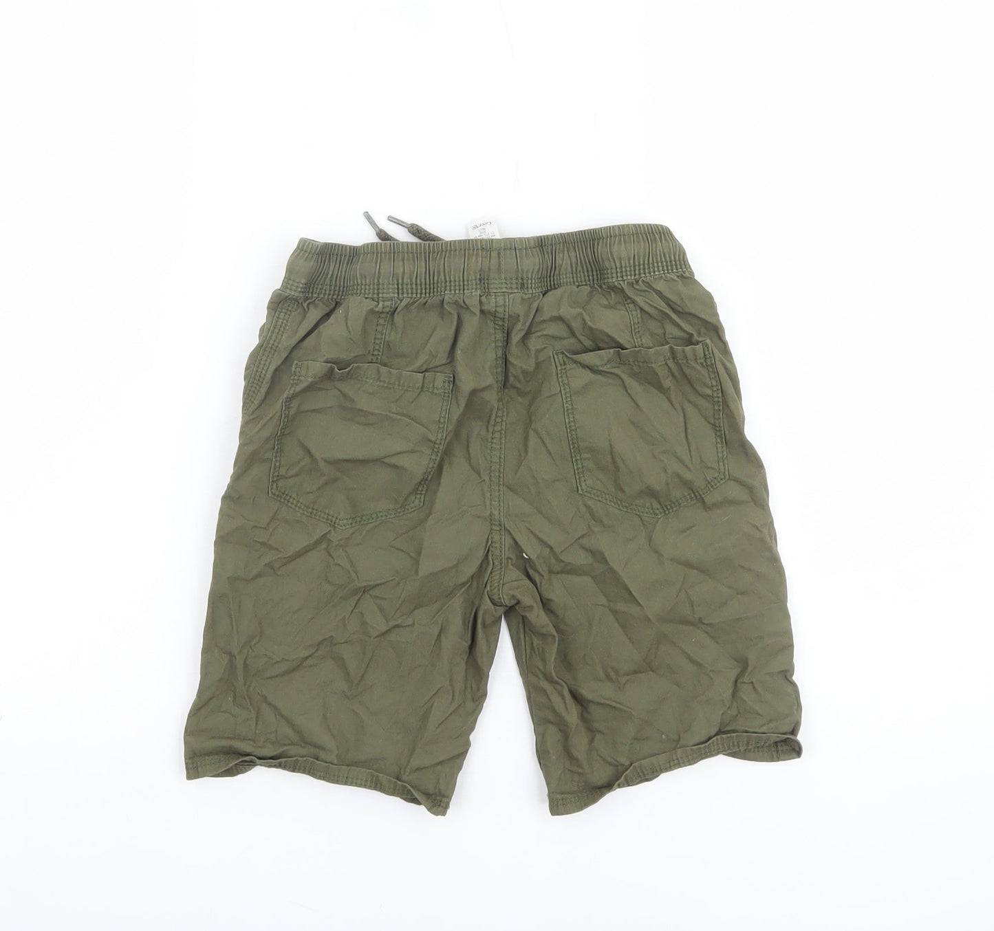 George Boys Green Cargo Shorts 9-10 Years Regular Fit Drawstring Waist