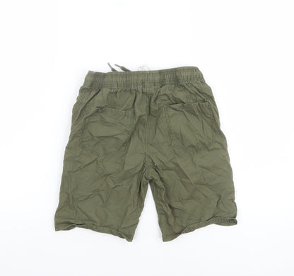 George Boys Green Cargo Shorts 9-10 Years Regular Fit Drawstring Waist