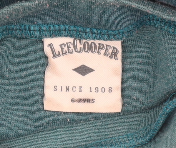 Girls UK Size 6 Years Lee Cooper Blue Basic T-Shirt