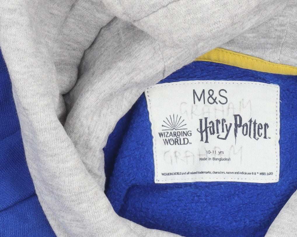 Boys UK Size 10-11 Years Marks and Spencer Multicoloured Pullover Hoodie