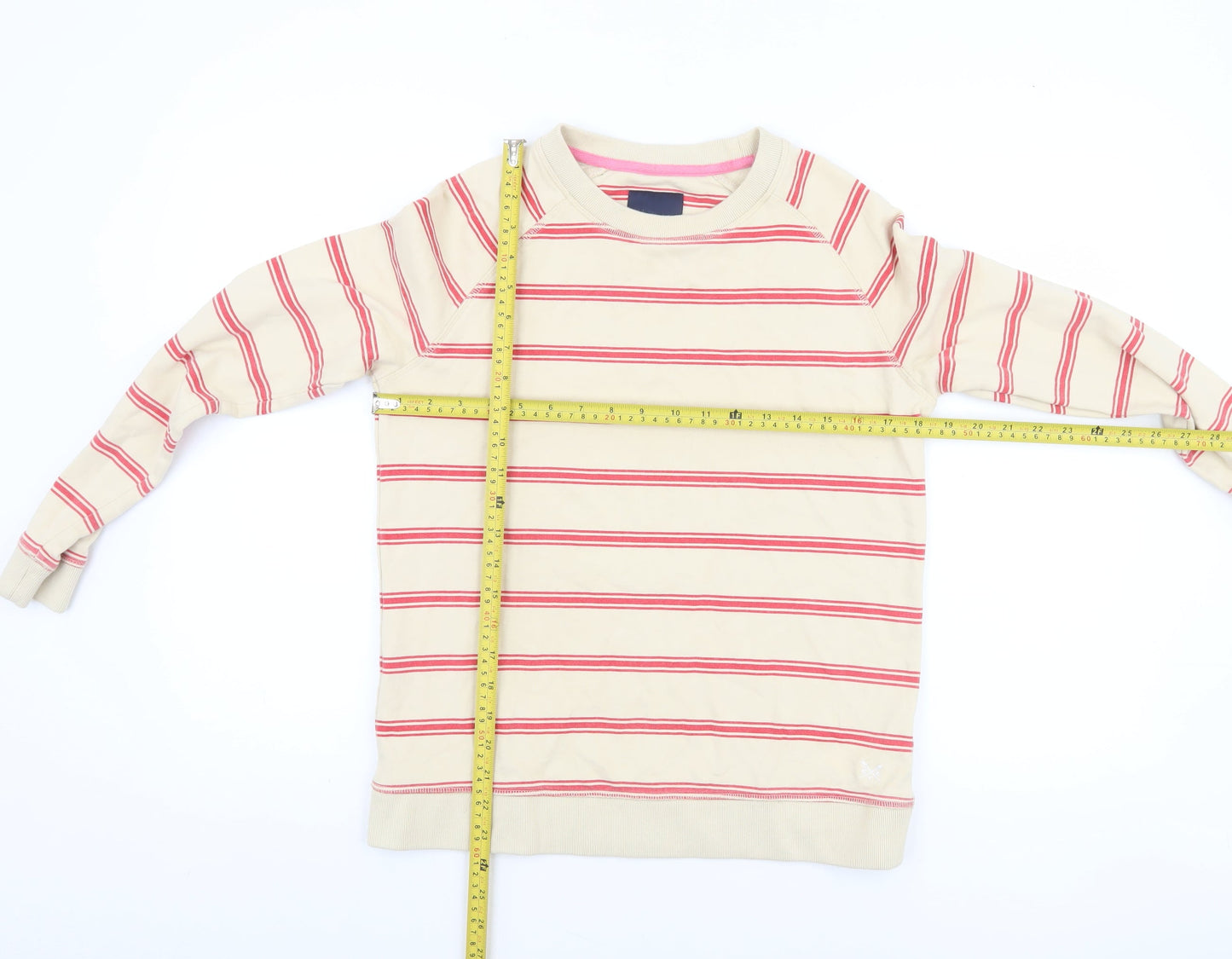 Womens UK Size 10 Crew Clothing Company Beige Pullover Sweatshirt
