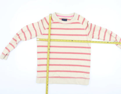 Womens UK Size 10 Crew Clothing Company Beige Pullover Sweatshirt