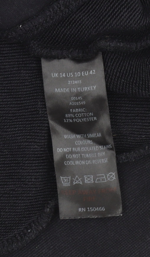 Womens UK Size 14 Editor's Cut Black Pullover Sweatshirt