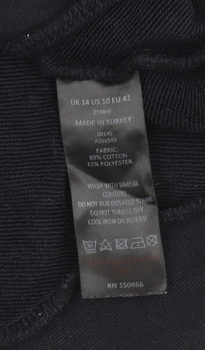 Womens UK Size 14 Editor's Cut Black Pullover Sweatshirt