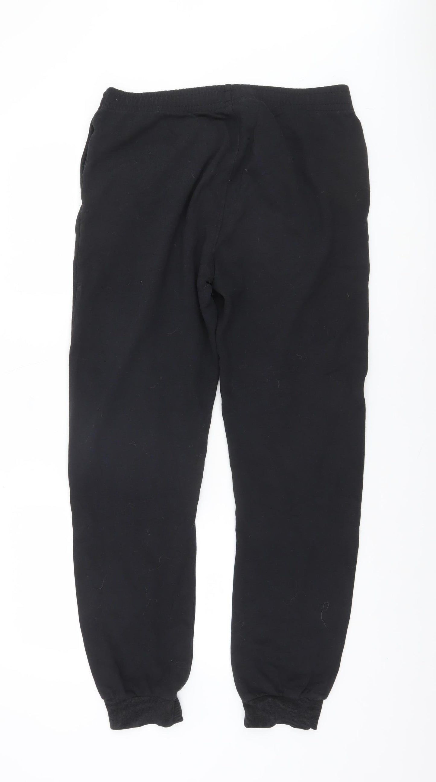 Kappa Men's Black Jogger Sweatpants L Fleece Tapered Fit