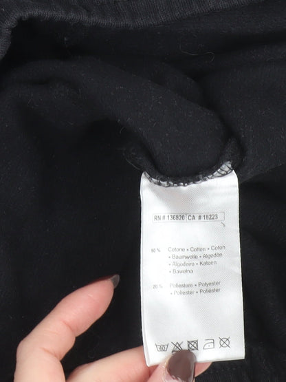 Kappa Men's Black Jogger Sweatpants L Fleece Tapered Fit