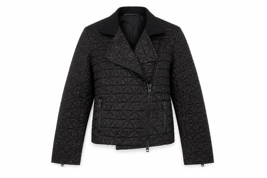 Womens UK Size 10 Zambesi Black Biker Coat