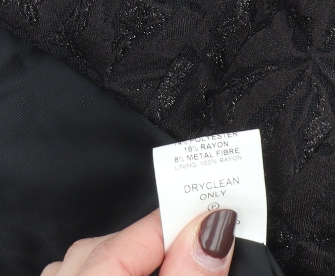 Womens UK Size 10 Zambesi Black Biker Coat