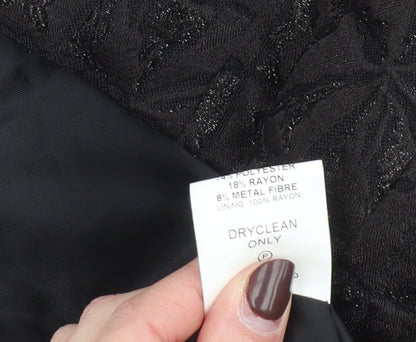 Womens UK Size 10 Zambesi Black Biker Coat