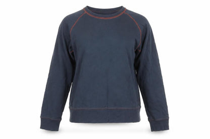 Gap Women Navy Blue Cotton Crew Neck Pullover Sweatshirt L