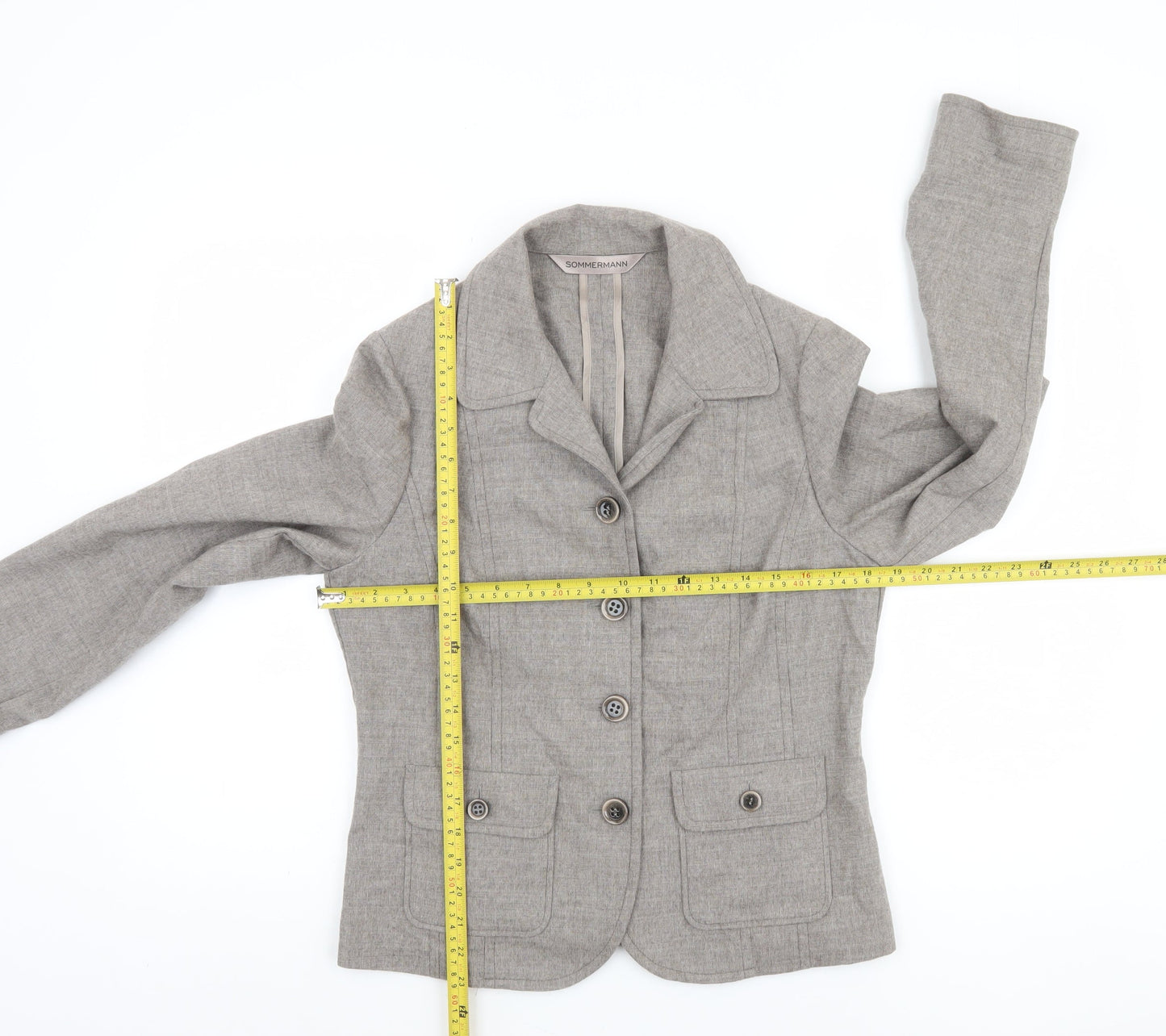 Womens UK Size 10 SOMMERMANN Regular Grey Blazer