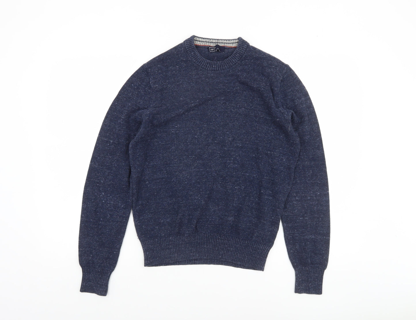 GAP Men’s Blue Crew Neck Cotton Blend Pullover Jumper Size S