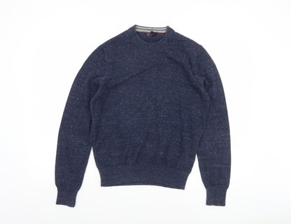 GAP Men’s Blue Crew Neck Cotton Blend Pullover Jumper Size S