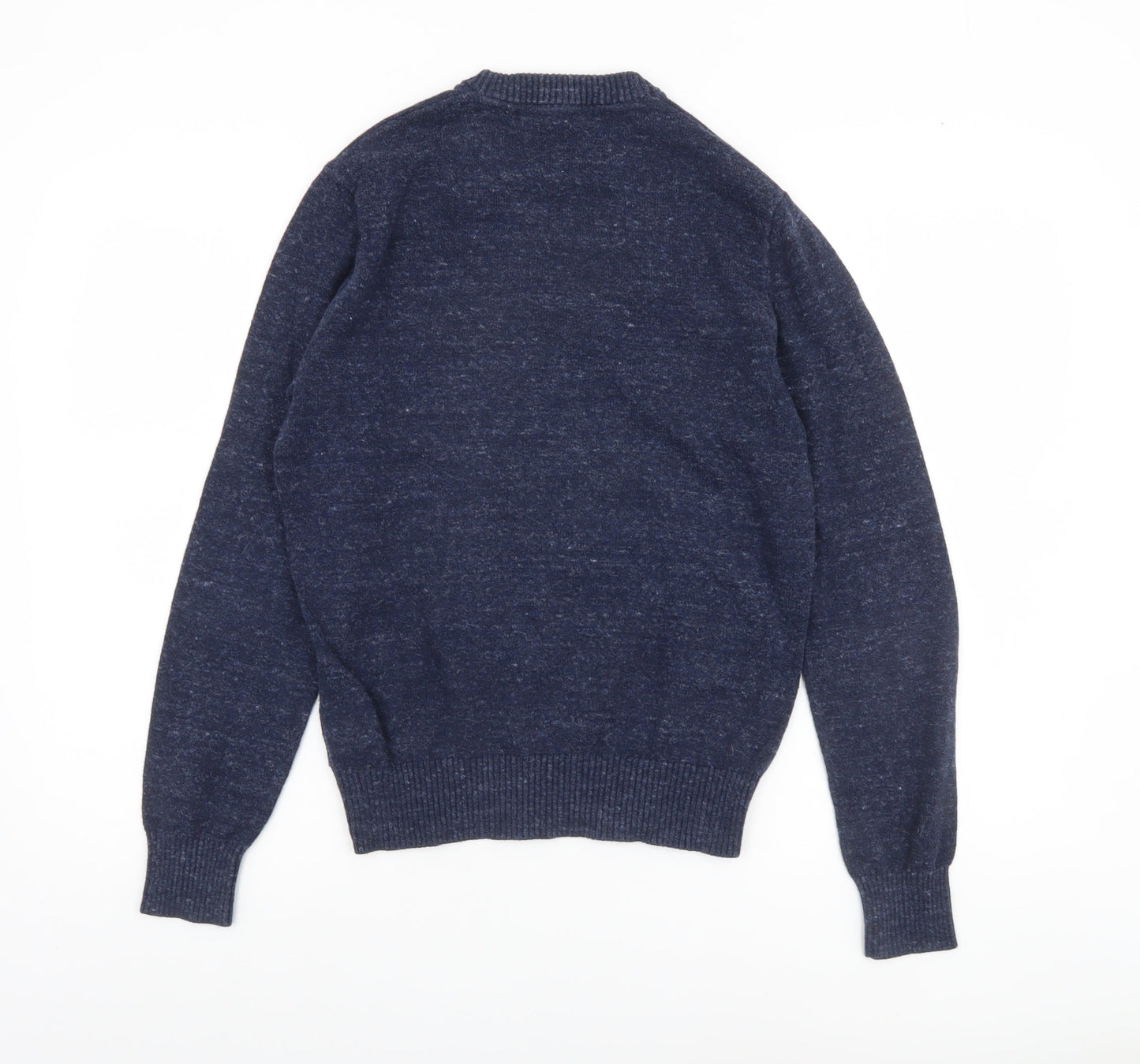 GAP Men’s Blue Crew Neck Cotton Blend Pullover Jumper Size S