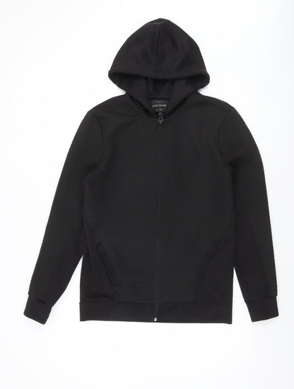 Mens UK Size S River Island Black Full Zip Hoodie