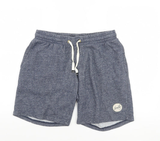 Firefly Men's Blue Sweat Shorts L Cotton Blend Casual