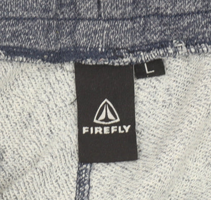 Firefly Men's Blue Sweat Shorts L Cotton Blend Casual