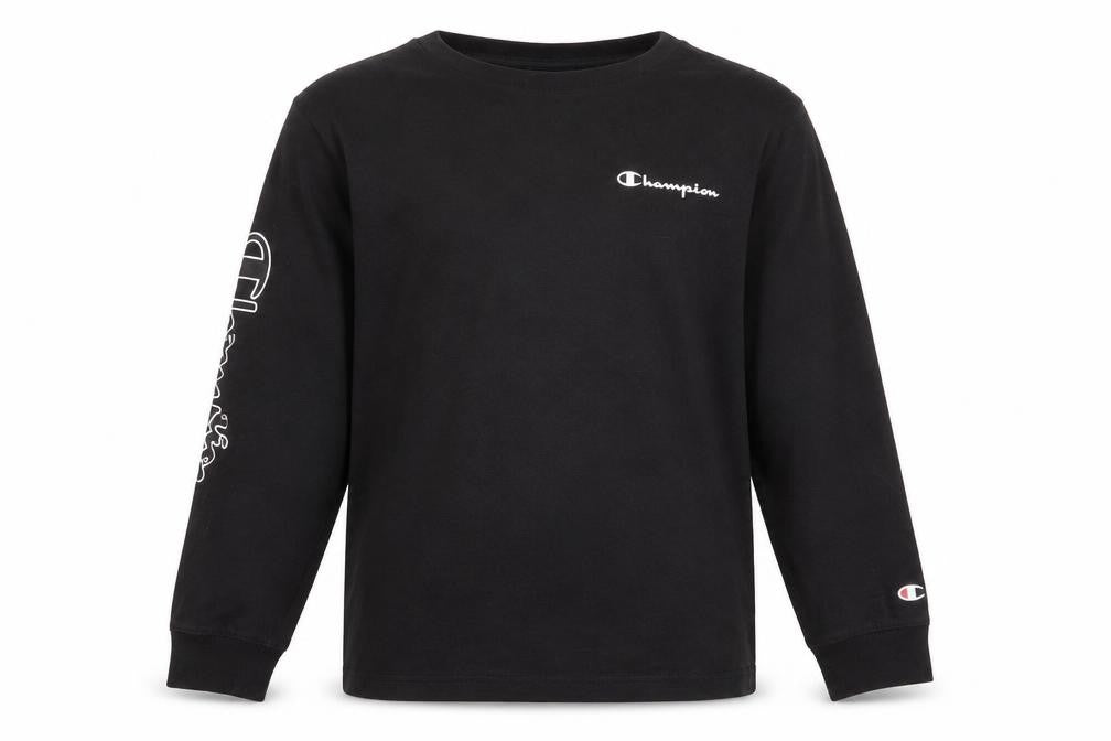 Boys UK Size 9-10 Years Champion Black Basic T-Shirt