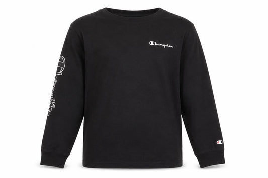 Boys UK Size 9-10 Years Champion Black Basic T-Shirt