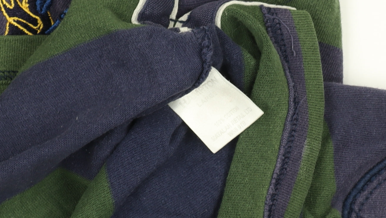 Mens UK Size L J.Hampton and Sons Green Henley Sweatshirt