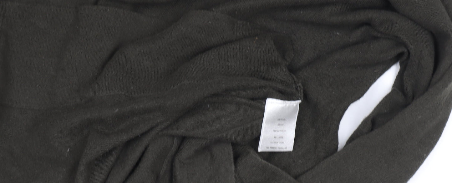 Jigsaw Men's Black Cotton V-Neck Jumper Size M Classic Knit