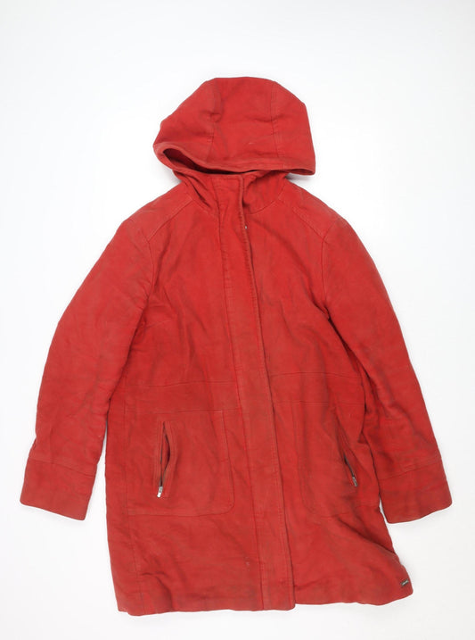 Womens UK Size 14 White Stuff Red Parka Coat