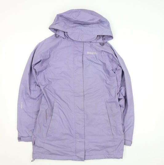 Mountain Warehouse Womens Purple Waterproof Hooded Rain Jacket UK 10