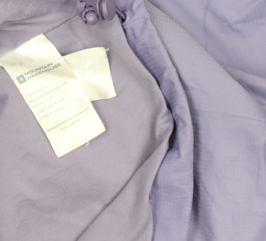 Mountain Warehouse Womens Purple Waterproof Hooded Rain Jacket UK 10