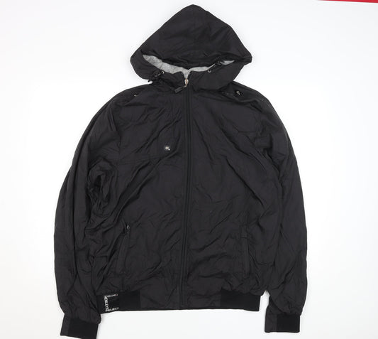 Mens UK Size L Henleys Black Bomber Jacket