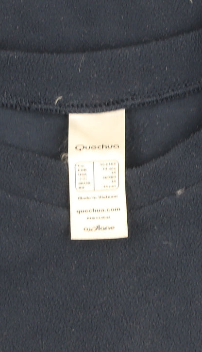 Quechua Boys Blue Fleece Pullover Sweatshirt 10 Years Hiking Warm