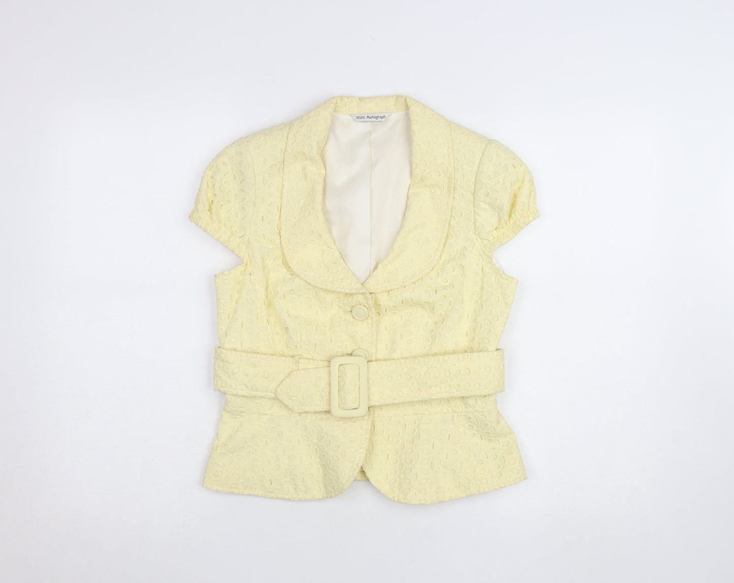 Womens UK Size 14 Marks and Spencer Yellow Basic Jacket
