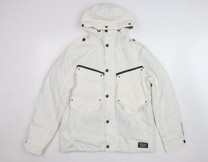 Womens UK Size L Nickelson White Parka Coat