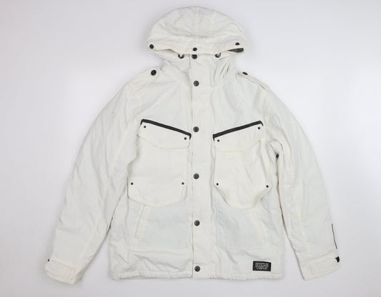 Womens UK Size L Nickelson White Parka Coat
