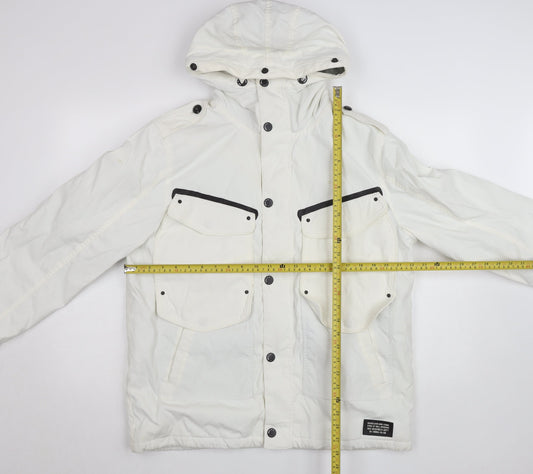 Womens UK Size L Nickelson White Parka Coat