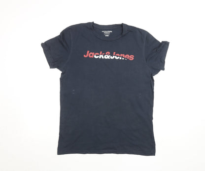 Mens UK Size M JACK & JONES Black  T-Shirt