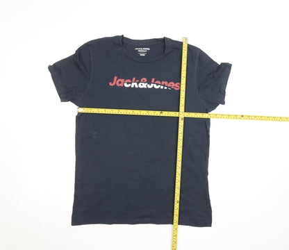 Mens UK Size M JACK & JONES Black  T-Shirt